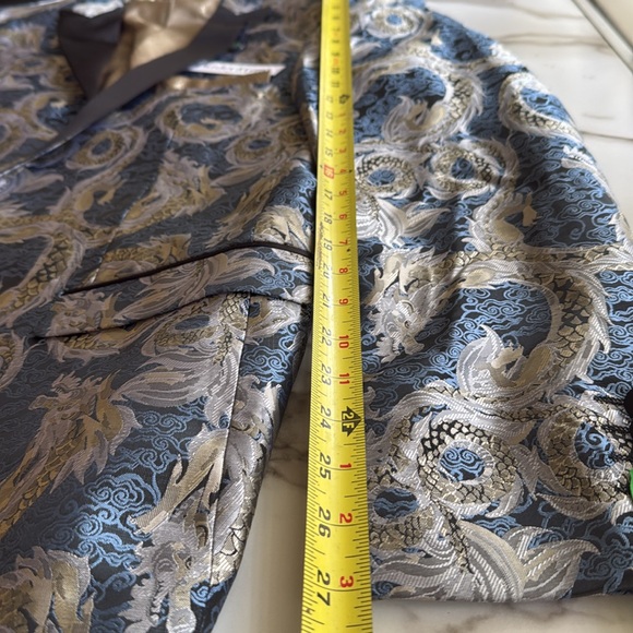 Men’s  Sports Coat, Paisley and Gray.  Size 42 Reg - slim fit NWT - Picture 10 of 12